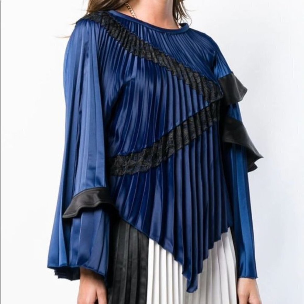 SELF PORTRAIT US 2 NWOT PLEATED TOP blouse